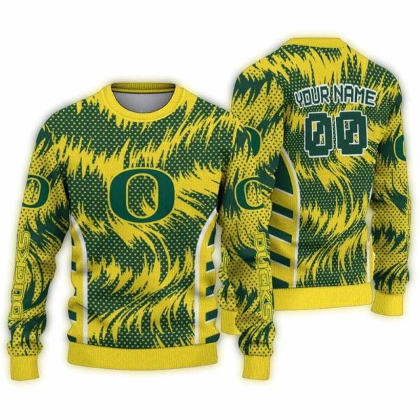 Personalized-Oregon-Ducks-Swirl-Flow-Ugly-Sweater-1 Personalized Oregon Ducks Swirl Flow Ugly Sweater 1