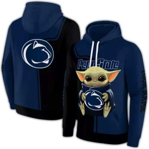 Personalized Penn State Nittany Lions Baby Yoda All-over Print Hoodie