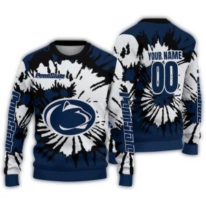Personalized Penn State Nittany Lions Burst Swirl Ugly Sweater