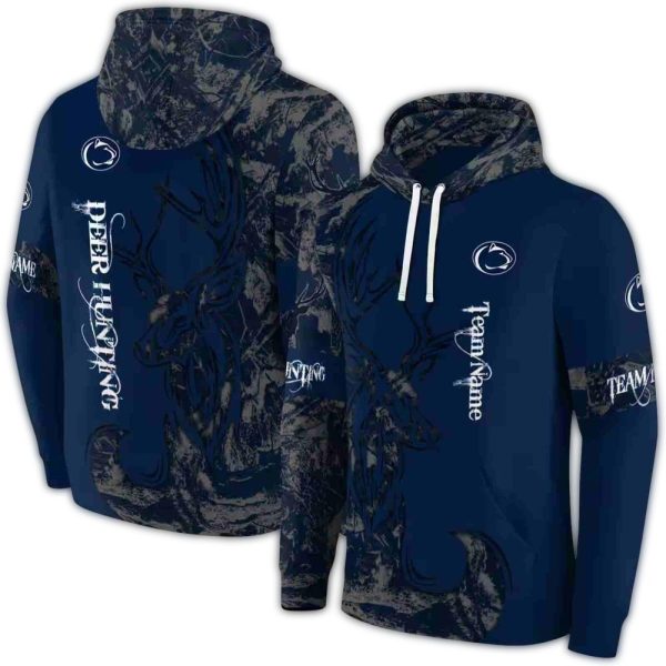 Personalized Penn State Nittany Lions Deer Silhouette AOP Hoodie 1