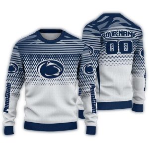 Personalized Penn State Nittany Lions Diamond Mesh Ugly Sweater