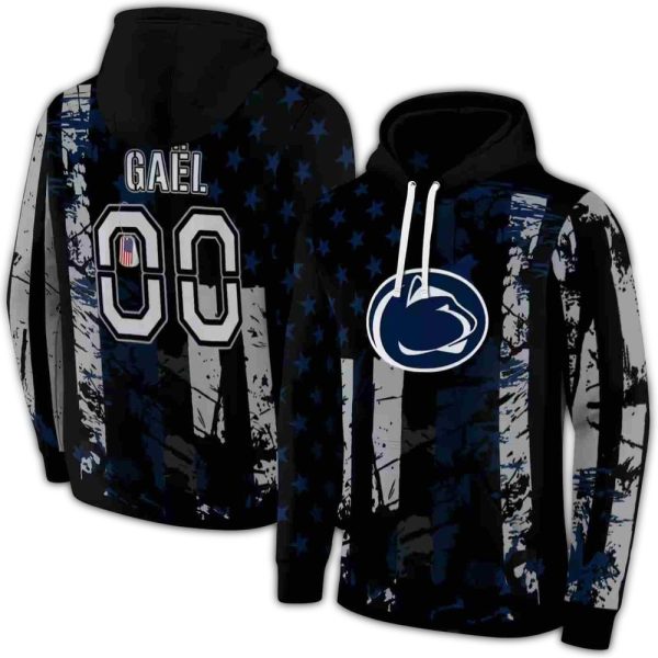 Personalized Penn State Nittany Lions Distressed Flag AOP Hoodie 1