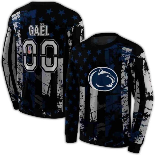 Personalized Penn State Nittany Lions Distressed Flag AOP Sweatshirt 1