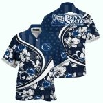 Personalized Penn State Nittany Lions Floral Flower And Flag Us Hawaiian Shirt