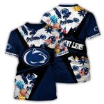 Personalized Penn State Nittany Lions Floral Flower And Pineapple Tropical All-Over Print T-Shirt