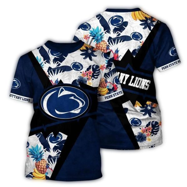 Personalized Penn State Nittany Lions Floral Flower and Pineapple
