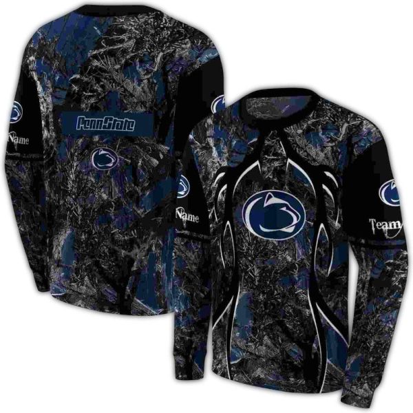 Personalized Penn State Nittany Lions Hunting Theme AOP Sweatshirt 1