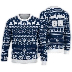 Personalized Penn State Nittany Lions Pattern Christmas Ugly Sweater