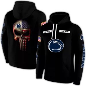 Personalized Penn State Nittany Lions Punisher Skull Flag Us All-over Print Hoodie