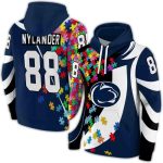 Personalized Penn State Nittany Lions Puzzle Pieces All-over Print Hoodie
