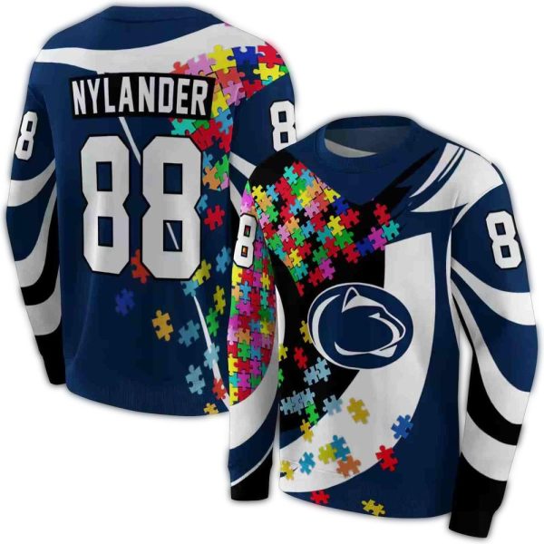 Personalized Penn State Nittany Lions Puzzle Pieces AOP Sweatshirt 1