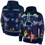 Personalized Penn State Nittany Lions Spongebob Patrick Star Blue Navy All-over Print Hoodie