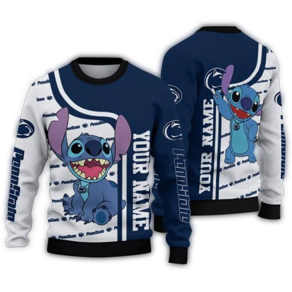 Personalized Penn State Nittany Lions Stitch Ugly Sweater 1