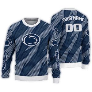 Personalized Penn State Nittany Lions Stripe Motion Ugly Sweater