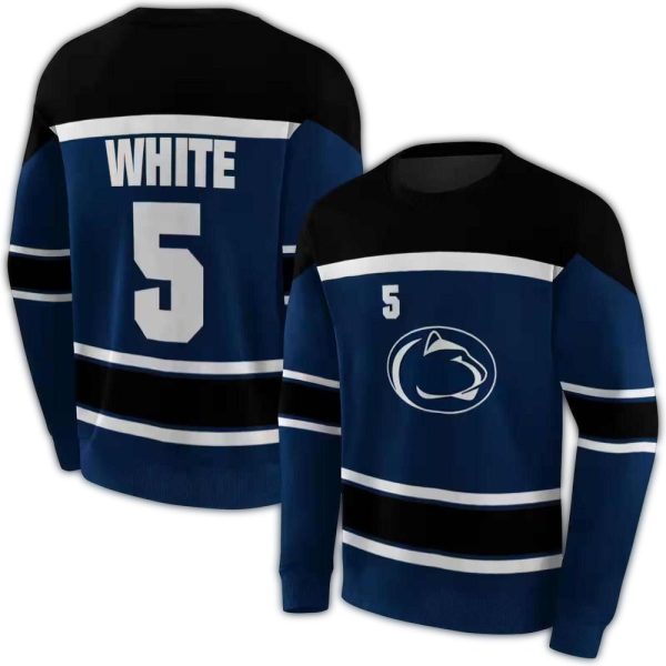 Personalized Penn State Nittany Lions Striped Pattern AOP Sweatshirt 1
