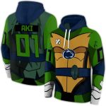 Personalized Penn State Nittany Lions Superhero Armor Blue Green All-over Print Hoodie
