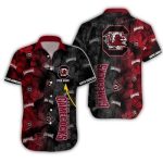 Personalized South Carolina Gamecocks In My Heart Floral Hawaiian Shirt