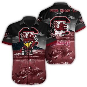 Personalized South Carolina Gamecocks Mascot And Dolphin Hawaiian Shirt
