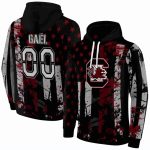 Personalized South Carolina Gamecocks Distressed Flag Garnet Black All-Over Print Hoodie