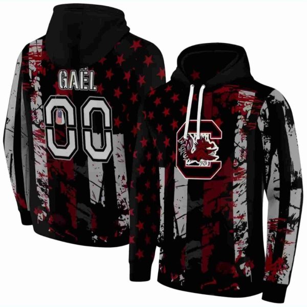 Personalized South Carolina Gamecocks Distressed Flag AOP Hoodie 1