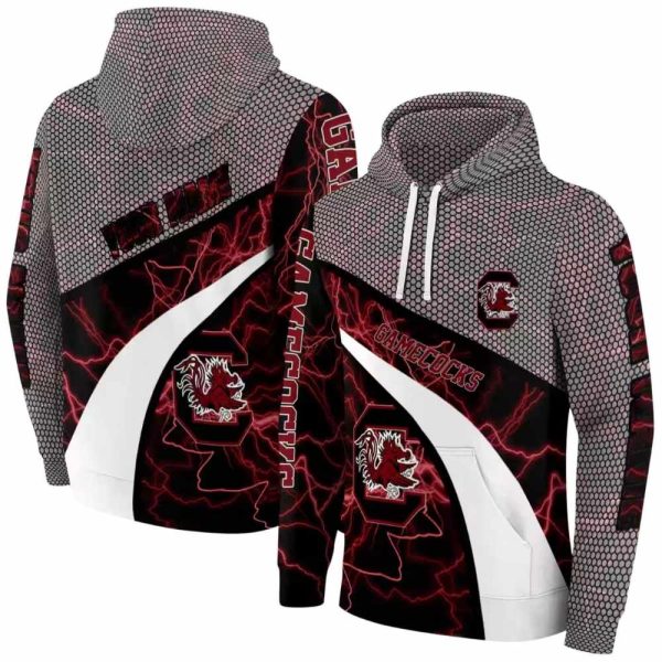 Personalized South Carolina Gamecocks Hexagonal Mesh AOP Hoodie