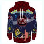 Personalized South Carolina Gamecocks Spongebob Patrick Star All-Over Print Hoodie