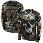 Personalized Texas Longhorns Camo Skull All Over Print Sweatshirt