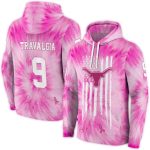 Personalized Texas Longhorns Cancer Support Pink All Over Print Hoodie