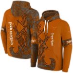 Personalized Texas Longhorns Deer Silhouette All Over Print Hoodie