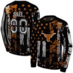 Personalized Texas Longhorns Distressed Flag All Over Print Sweatshirt