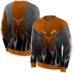 Personalized Texas Longhorns Flame All Over Print Sweatshirt