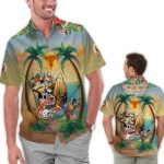 Personalized Texas Longhorns Flamingo Parrot Tropical Hawaiian Shirt