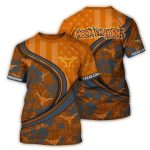 Personalized Texas Longhorns Floral Flower And Flag Us All Over Print T Shirt