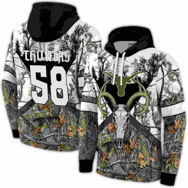Personalized Texas Longhorns Forest Silhouette AOP Hoodie 1