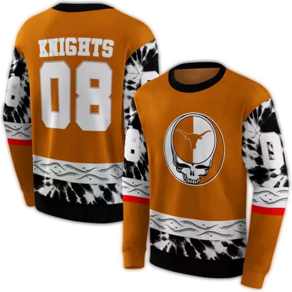 Personalized Texas Longhorns Grateful Vibes AOP Sweatshirt 1