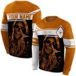 Personalized Texas Longhorns Grim Reaper All Over Print Sweatshirt