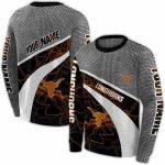 Personalized Texas Longhorns Hexagonal Mesh All Over Print Sweatshirt