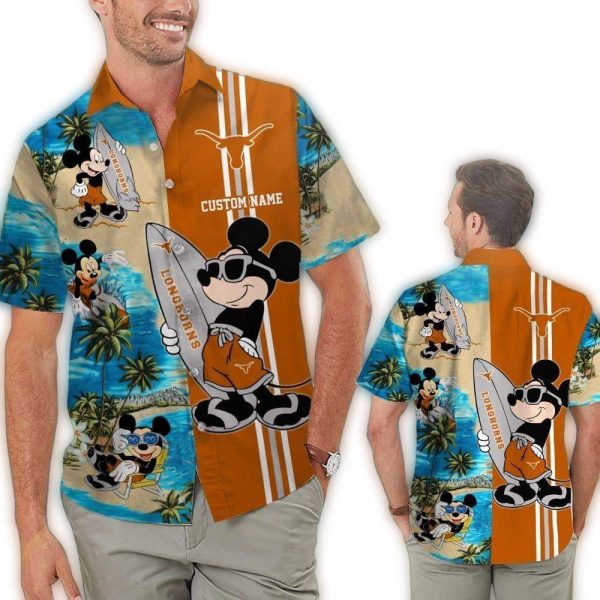 Personalized-Texas-Longhorns-Mickey-Mouse-Surf-Hawaiian-Shirt-1 Personalized Texas Longhorns Mickey Mouse Surf Hawaiian Shirt 1