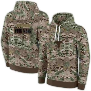 Personalized Texas Longhorns Military Style All Over Print Hoodie