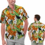 Personalized Texas Longhorns Parrot Floral Tropical Hawaiian Shirt