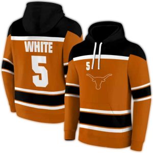 Personalized Texas Longhorns Striped All Over Print Hoodie