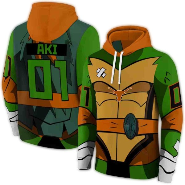 Personalized Texas Longhorns Superhero Armor AOP Hoodie 1