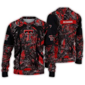 Personalized Texas Tech Red Raiders Antlers Pattern Ugly Sweater