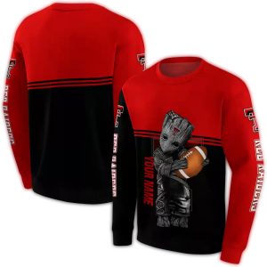 Personalized Texas Tech Red Raiders Baby Groot All-Over Print Sweatshirt