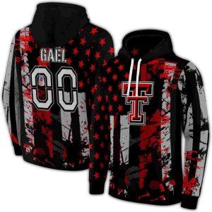 Personalized Texas Tech Red Raiders Distressed Flag All-Over Print Hoodie