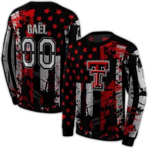 Personalized Texas Tech Red Raiders Distressed Flag All-Over Print Sweatshirt