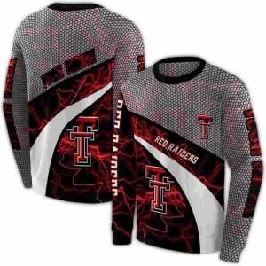Personalized Texas Tech Red Raiders Hexagonal Mesh All-Over Print Sweatshirt