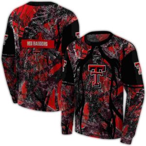 Personalized Texas Tech Red Raiders Hunting Theme All-Over Print Sweatshirt