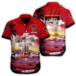 Personalized Texas Tech Red Raiders Logo Surf Beach Tropical Hawaiian Shirt