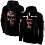 Personalized Texas Tech Red Raiders Punisher Skull All-Over Print Hoodie
